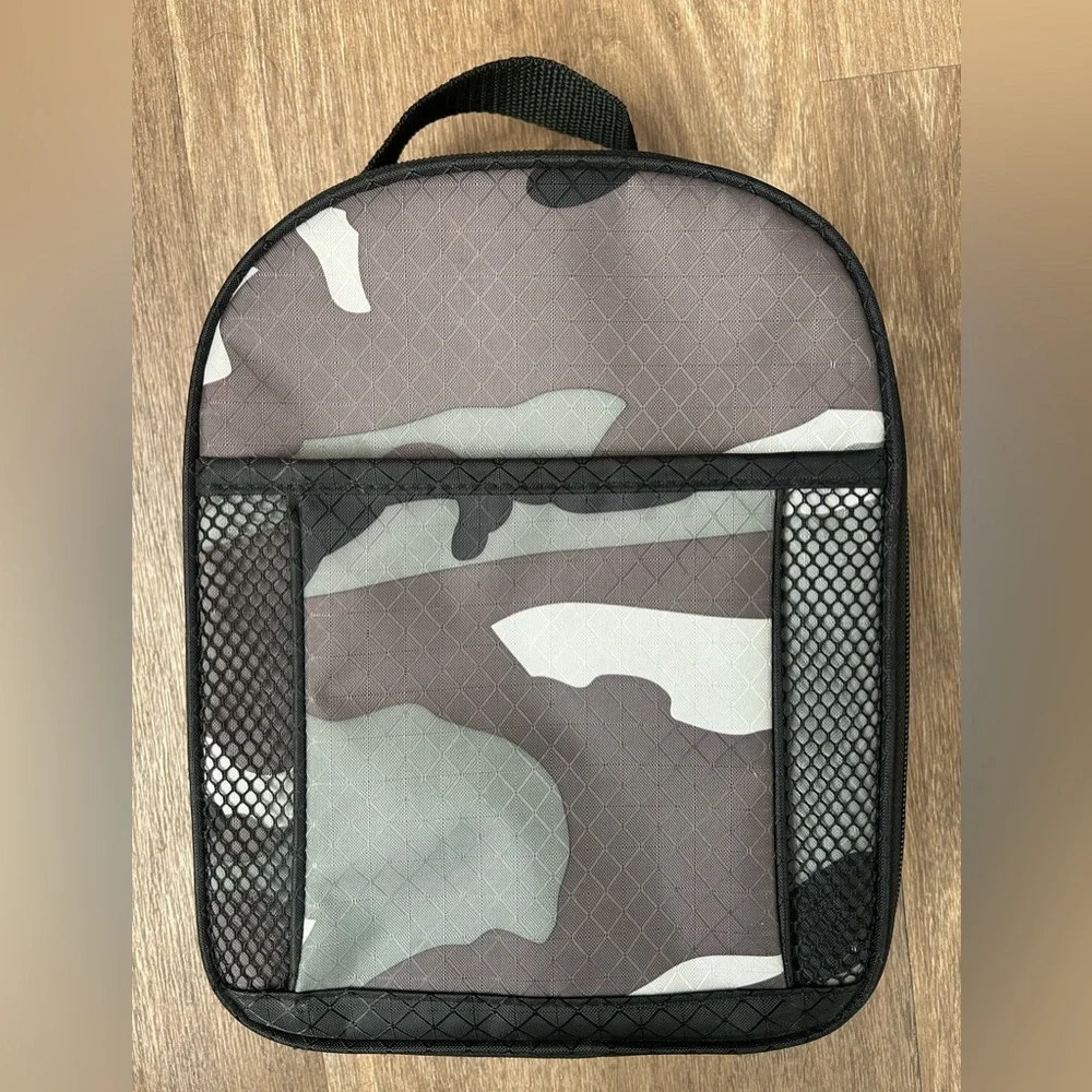 Thirty-One Gray and Black Camouflage Lunch Bag